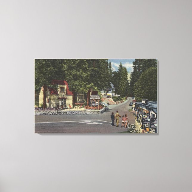 Fotgängare på Sjö Shore Drive Canvastryck (Framsida)