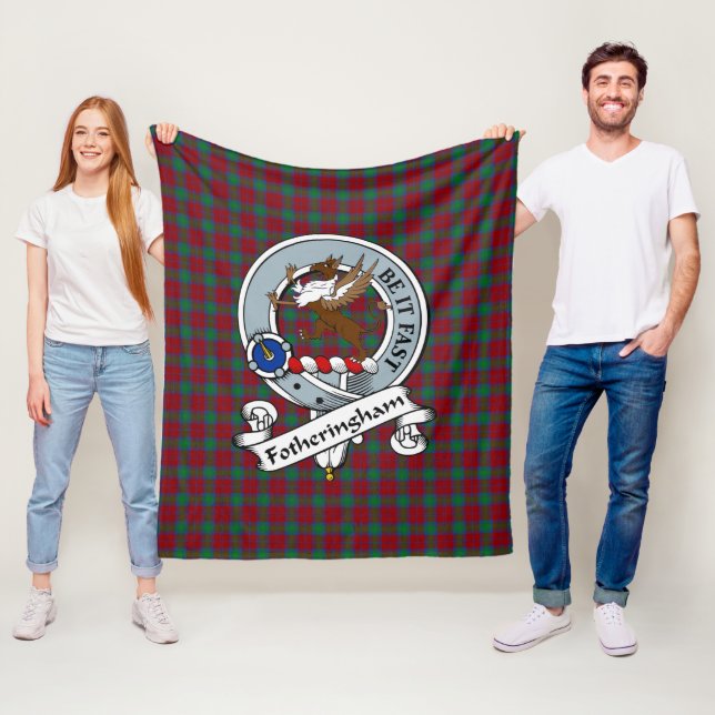 Fotheringham klanmärke Tartan Plaid Fleecefilt (På plats)
