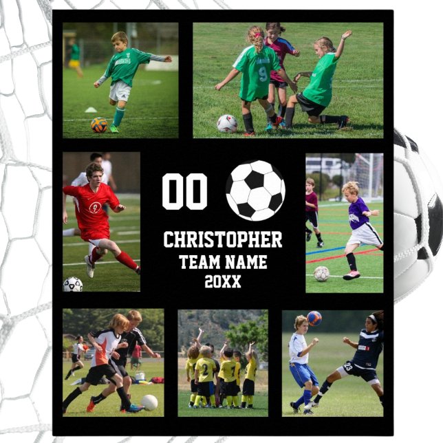 Fotkollage-teamet namn poster (Soccer photo collage team name poster)