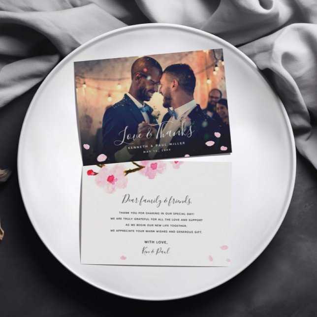 Fotkort för Cherry Blommar Tack Kort (Skapare uppladdad)