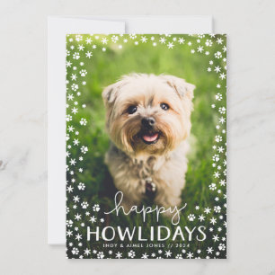 Fotkort för Djurälskarn Lycklig Howlidays Helgdag Julkort