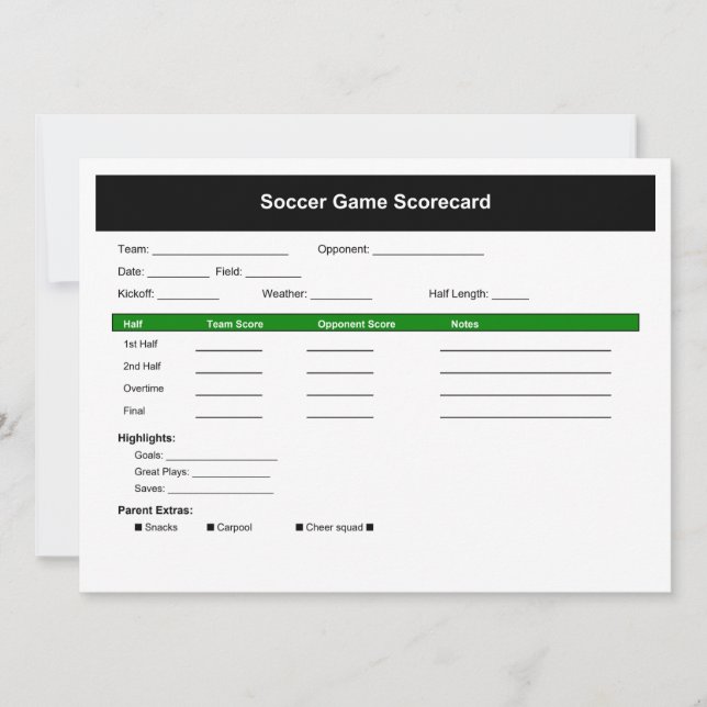 Fotkort för fotbollsspel (Framsida)
