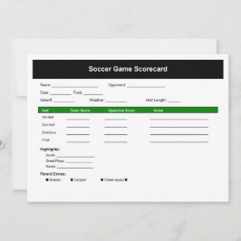 Fotkort för fotbollsspel