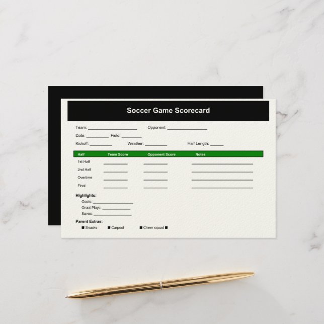 Fotkort för fotbollsspel brevpapper (Fram/Back In Situ)