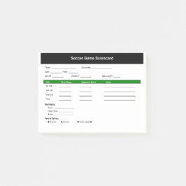 Fotkort för fotbollsspel post-it block