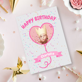 Fotkort för Grattis på födelsedagen Heart-bubblor Kort