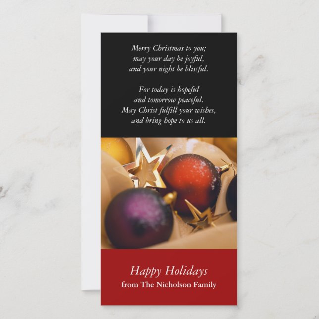 Fotkort för helgdag Dekorationer Julkort (Framsida)