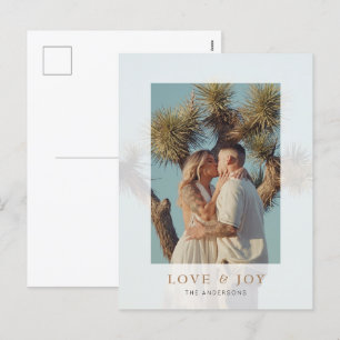 Fotkort för Helgdag Kärlek & Joy Vellum Overlay Helg Vykort