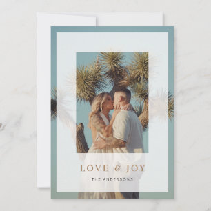 Fotkort för Helgdag Kärlek & Joy Vellum Overlay Julkort