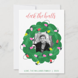 Fotkort för julkrans julkort