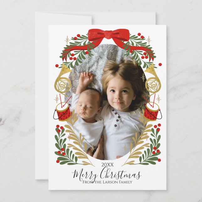 Fotkort för julmusikutandning meddelande (Framsida)