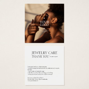 Fotkort för Logotyp av judiskläder Fyrkantigt Visitkort