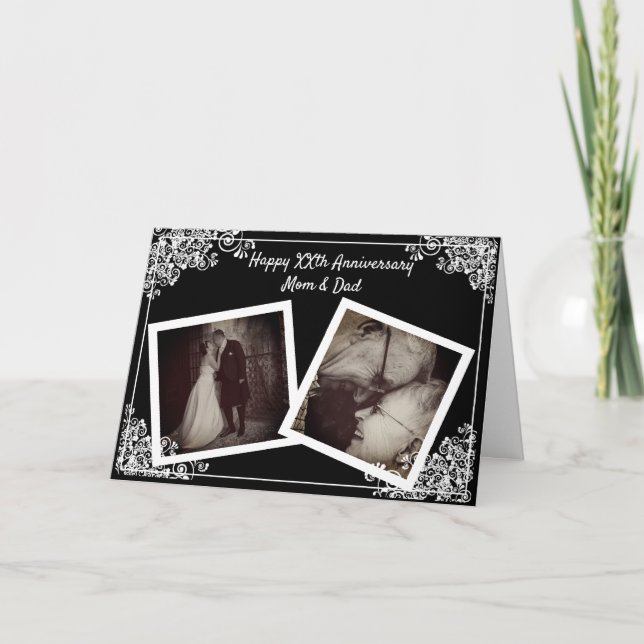 Fotkort för lycklig-årsdagen kort (Framsida)