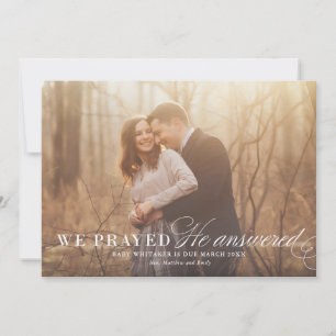 Fotkort för svar på Prayer Gravid-meddelande Meddelande