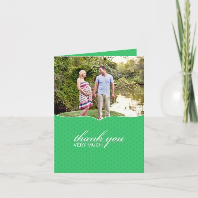 Fotkort för tack babyvisningsprogram (Framsida)