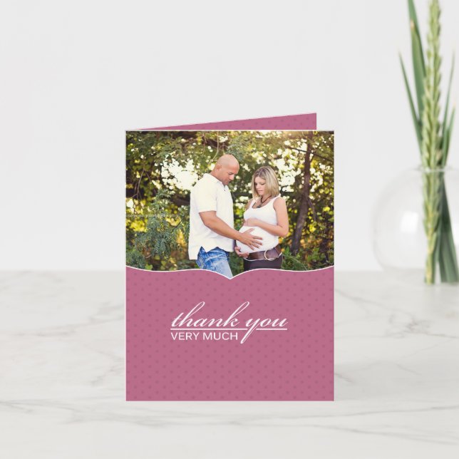 Fotkort för tack babyvisningsprogram (Framsida)