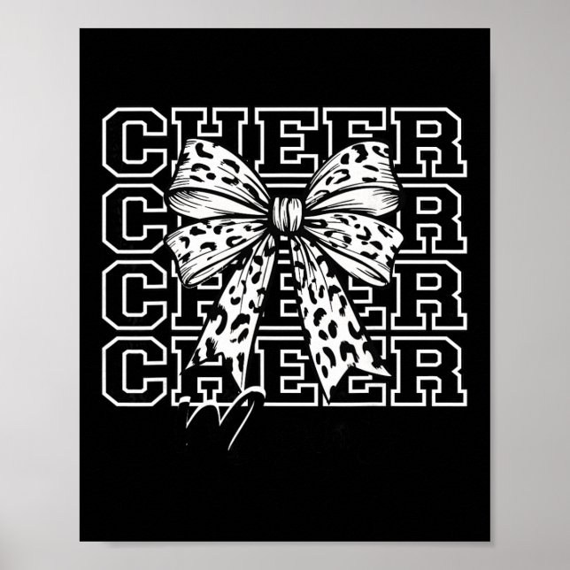 Fotll Glädje Mamma Matchdag Vit Slinga Cheerleadin Poster (Framsidan)