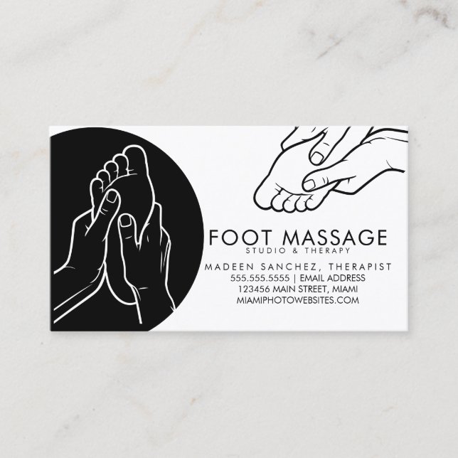 Fotmassageterapeut Fötter Fotsulor Visitkort (Framsida)