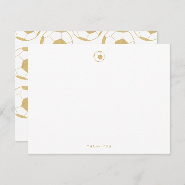 Fotnotkort för Party Tack Guld (Fram/baksida)