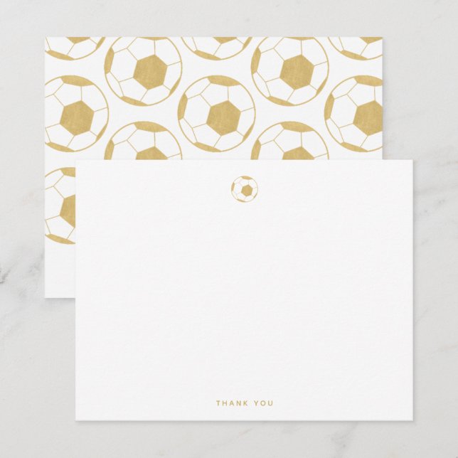 Fotnotkort för Party Tack Guld Kort (Fram/baksida)