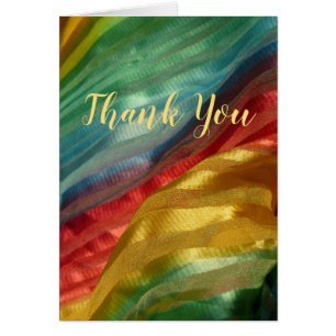 Fotnotkort för Rainbow Silke Tack Fabric OBS Kort