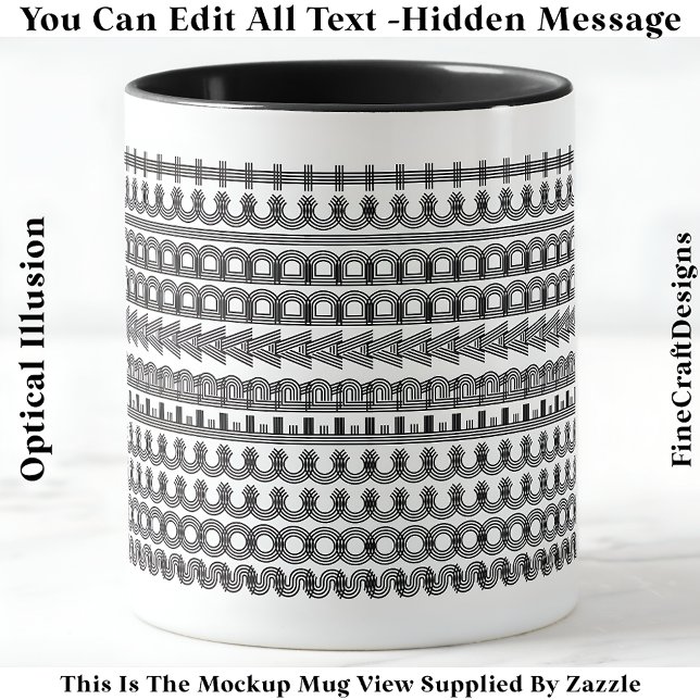 Fotnotsadress Gömt meddelande Funny Novelty 111B Mugg (Skapare uppladdad)