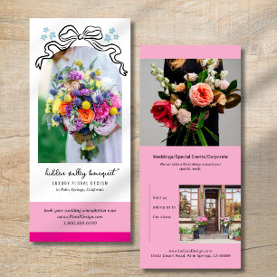 Fotnotskort med pil Blommigt Marknadsföring Reklamkort