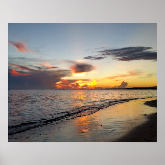 foto 109 Beach sunset Poster (Framsidan)