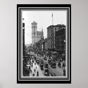 Foto 13 x 19 för NYC-1910 vintage B&W Poster