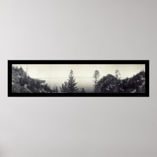 Foto 1906 för Lake Tahoe grottasten Poster