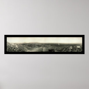 Foto 1907 för flodstrandCA-panorama Poster