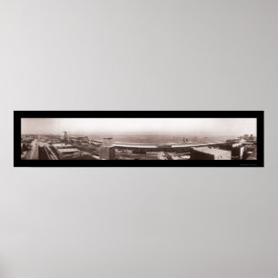 Foto 1910 för Galveston fjärd TX Poster