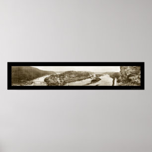 Foto 1912 för Harpersfärja WV Poster