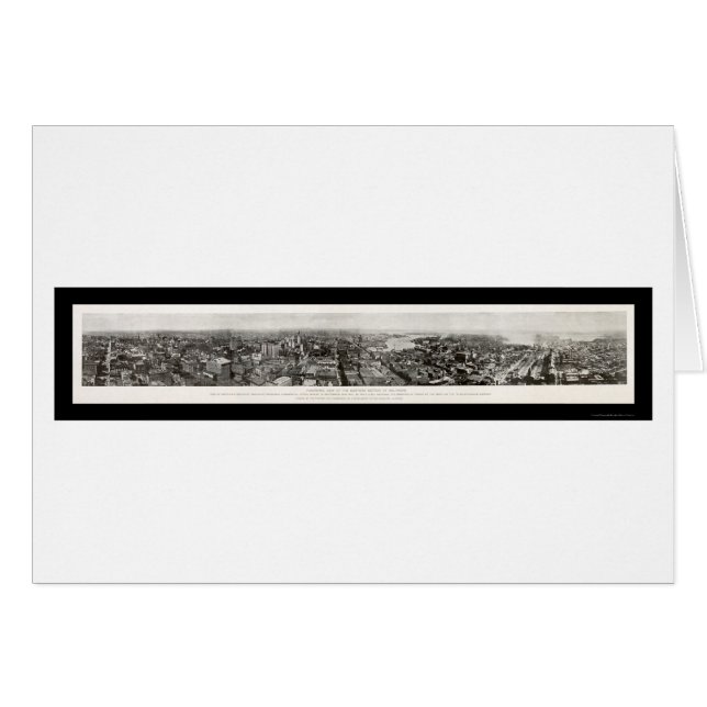 Foto 1914 för affärsBaltimore MD Hälsningskort (Framsidan Horizontal)