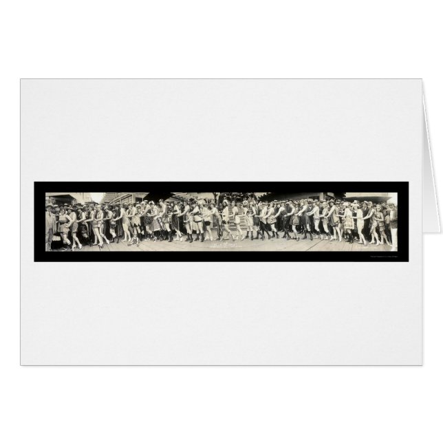 Foto 1920 för badningskönhetBalboa Hälsningskort (Framsidan Horizontal)