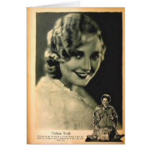Foto 1928 för Thelma Todd filmtidskrift Hälsningskort