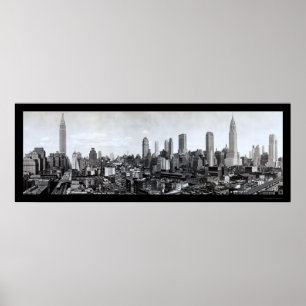 Foto 1931 från mitten av New York Poster