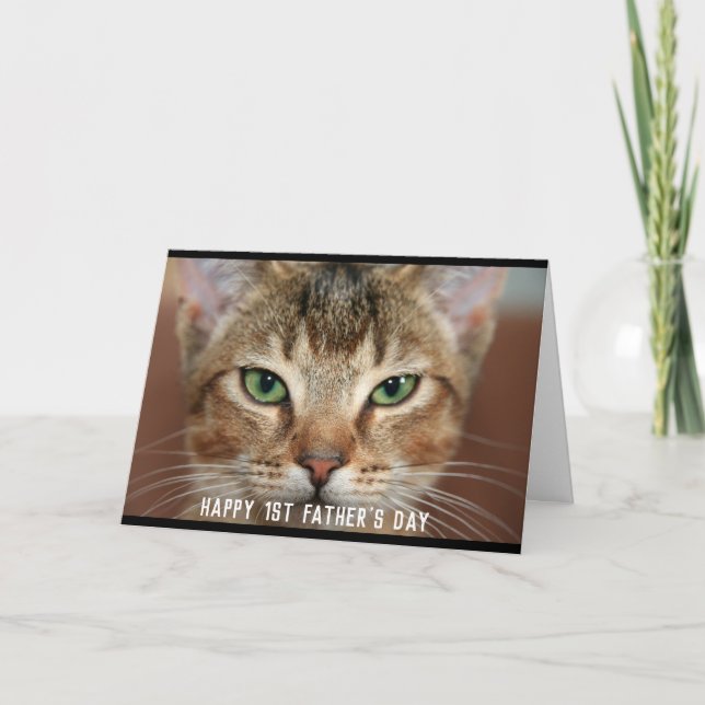 Foto 1:a Fars dag från katt Kort (Framsida)