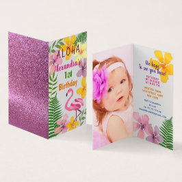 Foto 1:a födelsedagsinbjudan Luau Kort