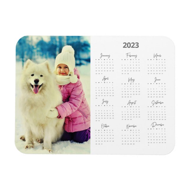 Foto 2023-kalender - nytt år magnet (Horisontell)