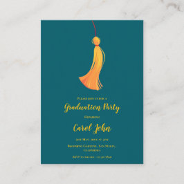 Foto 2025 Studenten Tassel Party Mini-inbjudan Tilläggskort