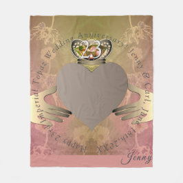 Foto 23:e Bröllop-årsdagen Claddagh Topaz Fleecefilt