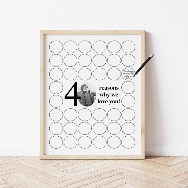 Foto 40 skäl vi älskar dig Födelsedagsminne Poster (Skapare uppladdad)