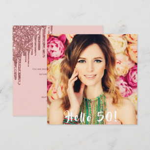 Foto 50:e födelsedagsfestens hej 50 ro guld droppa inbjudningar