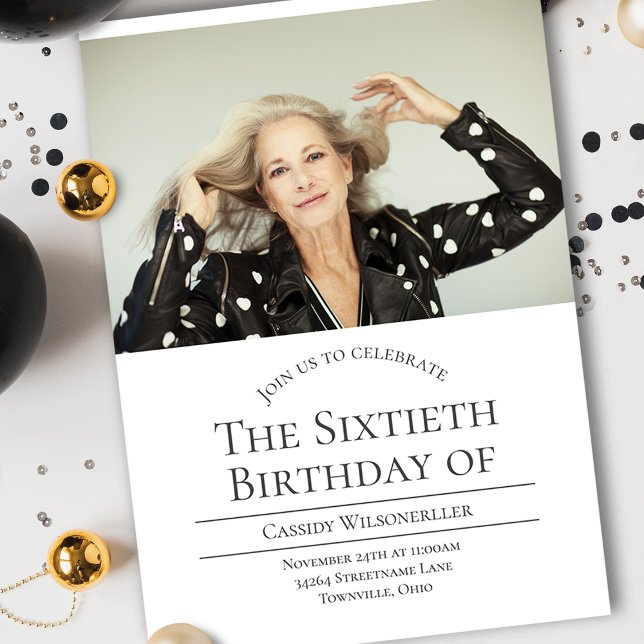 Foto 60 födelsedagsinbjudan inbjudningar (Skapare uppladdad)