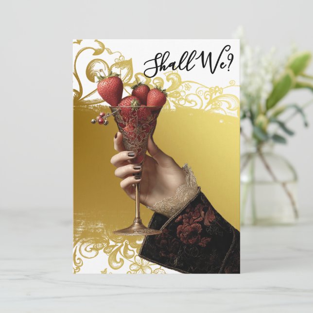 *~* FOTO A101 Cocktail Ornate 1 MÖHIPPA Inbjudningar (Stående Fram)