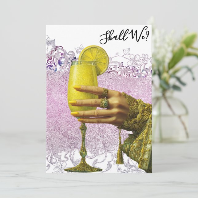 *~* FOTO A101 Utsmyckad Cocktail 27 MOGNA FRUENS A Inbjudningar (Stående Fram)