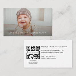 Foto-Affärskort med QR-kod Visitkort