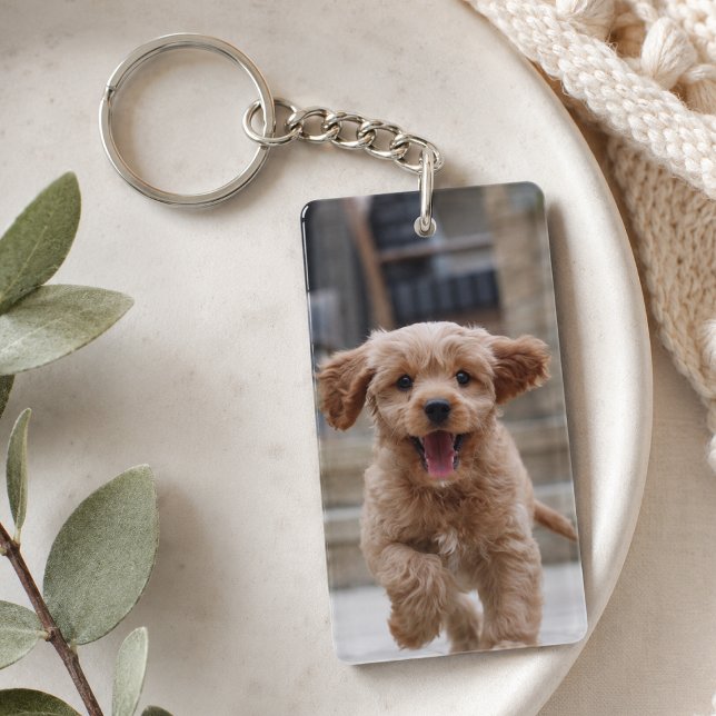 Foto Akryl Nyckelring | Anpassad Husdjurspresent (Custom pet photo acrylic keychain gift that turns your favorite dog or cat picture into a keepsake.)