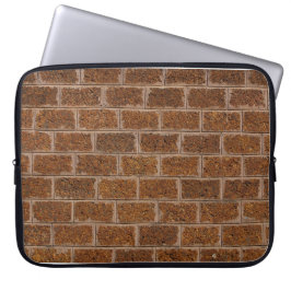 Foto äkta av en tegelvägg laptop fodral